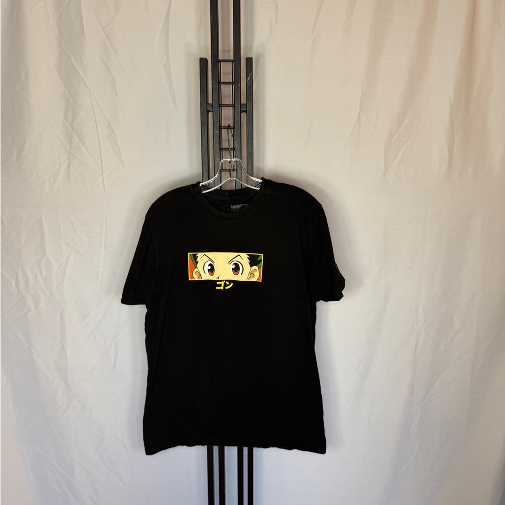 Hunter Black Tee with Anime Eye Graphic